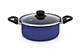 2.5/3.5/4.5/7QT Blue Granite Non-Stick Stockpot, Forged Aluminum Stock Pot with Glass Lid
